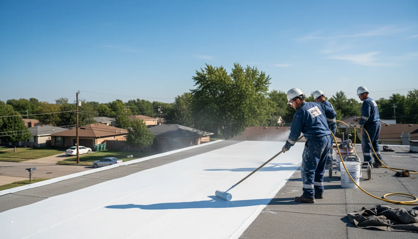 Commercial roof coating in Tryon, OK near me